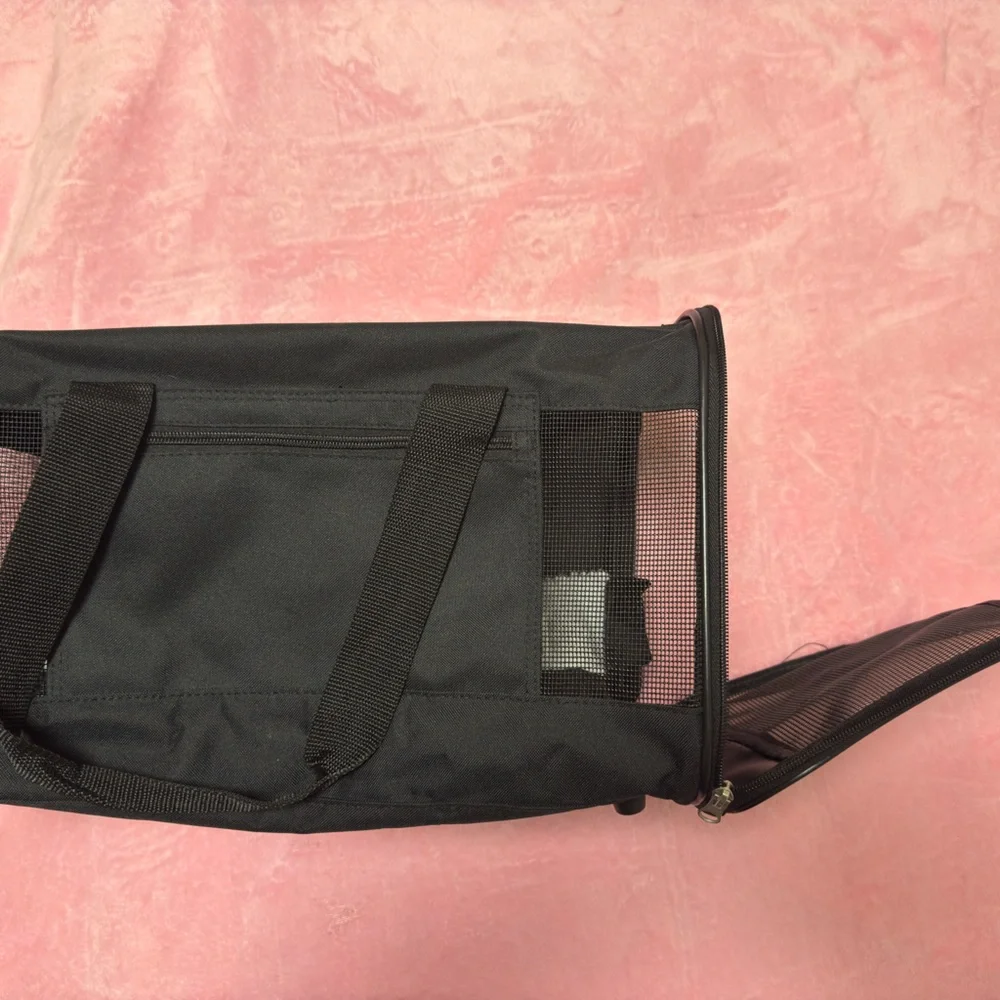 Small black dog carrier